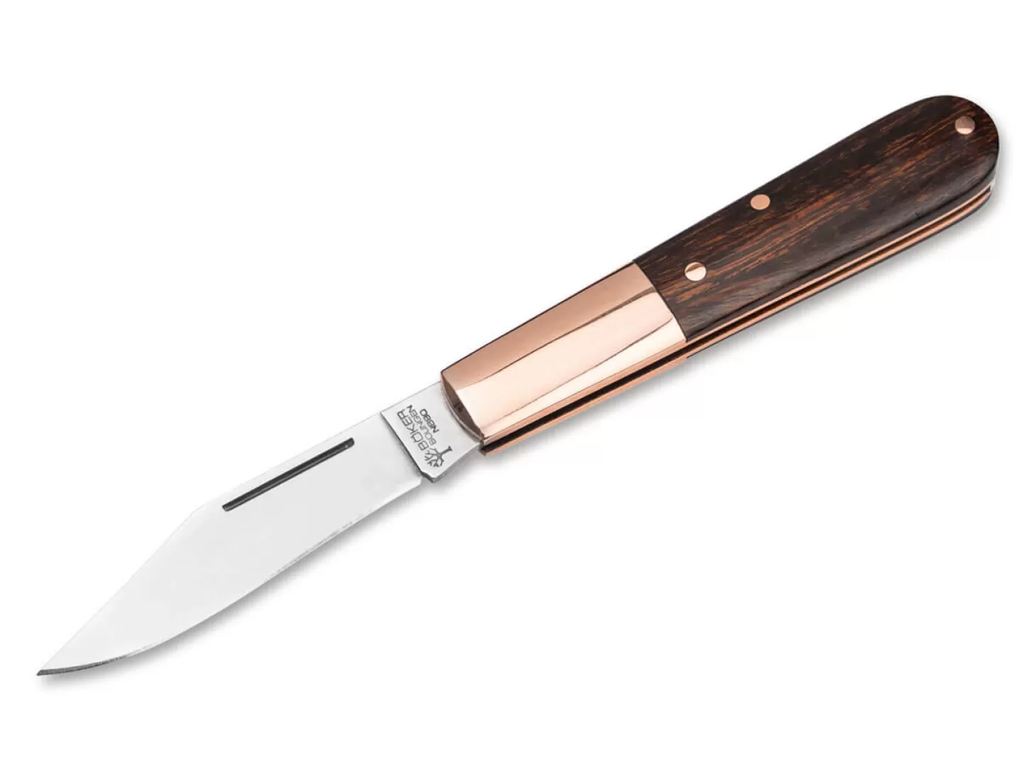 Hot Barlow Copper Integral Wüsteneisenholz Slipjoint-Messer
