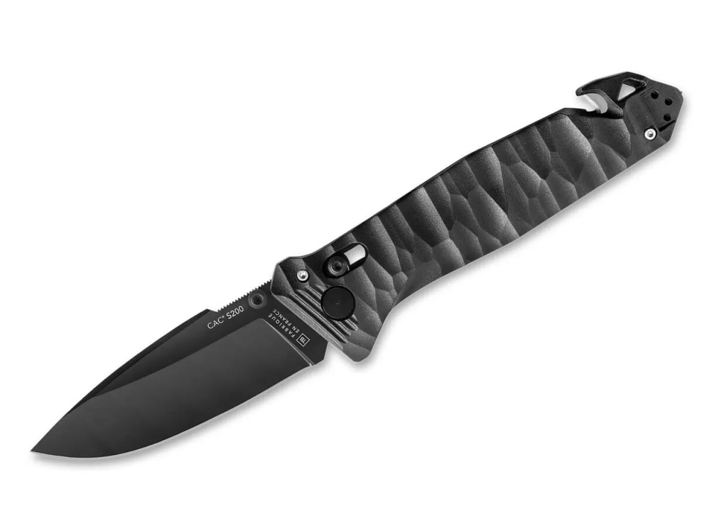 Hot C.A.C. S200 G10 Textured Black Taktische Messer