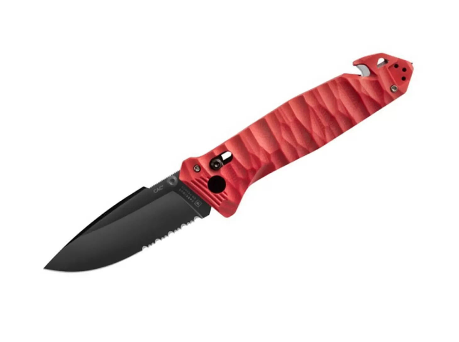 New C.A.C. S200 G10 Textured Red Serrated Taktische Messer