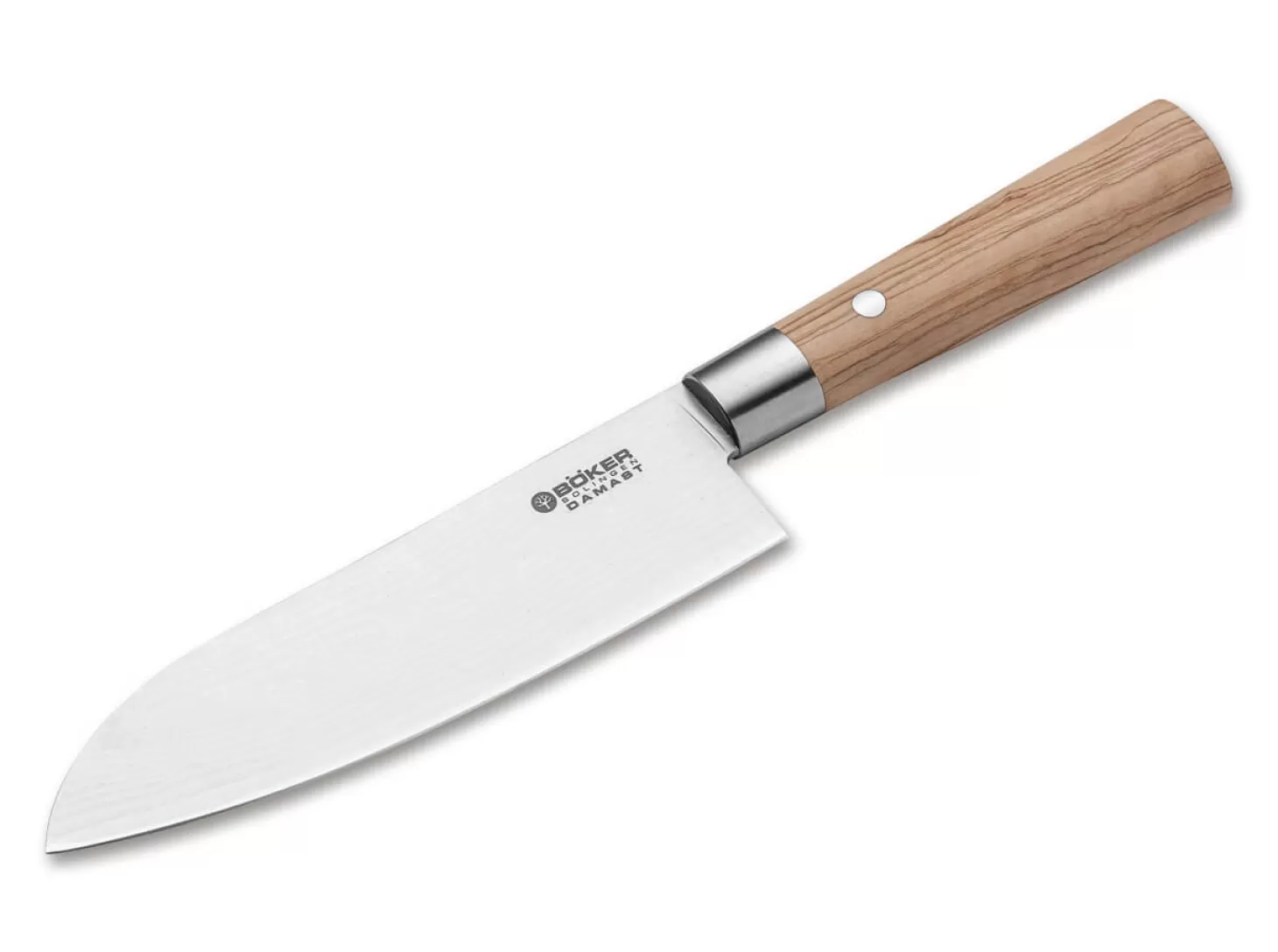 Store Damast Olive Santoku Santokumesser