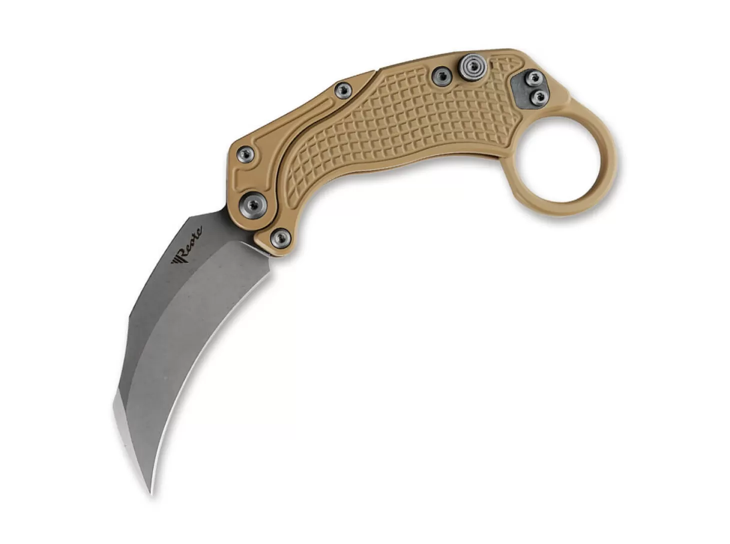 New EXO-K Ceramic Coated Tan Stonewashed Karambits