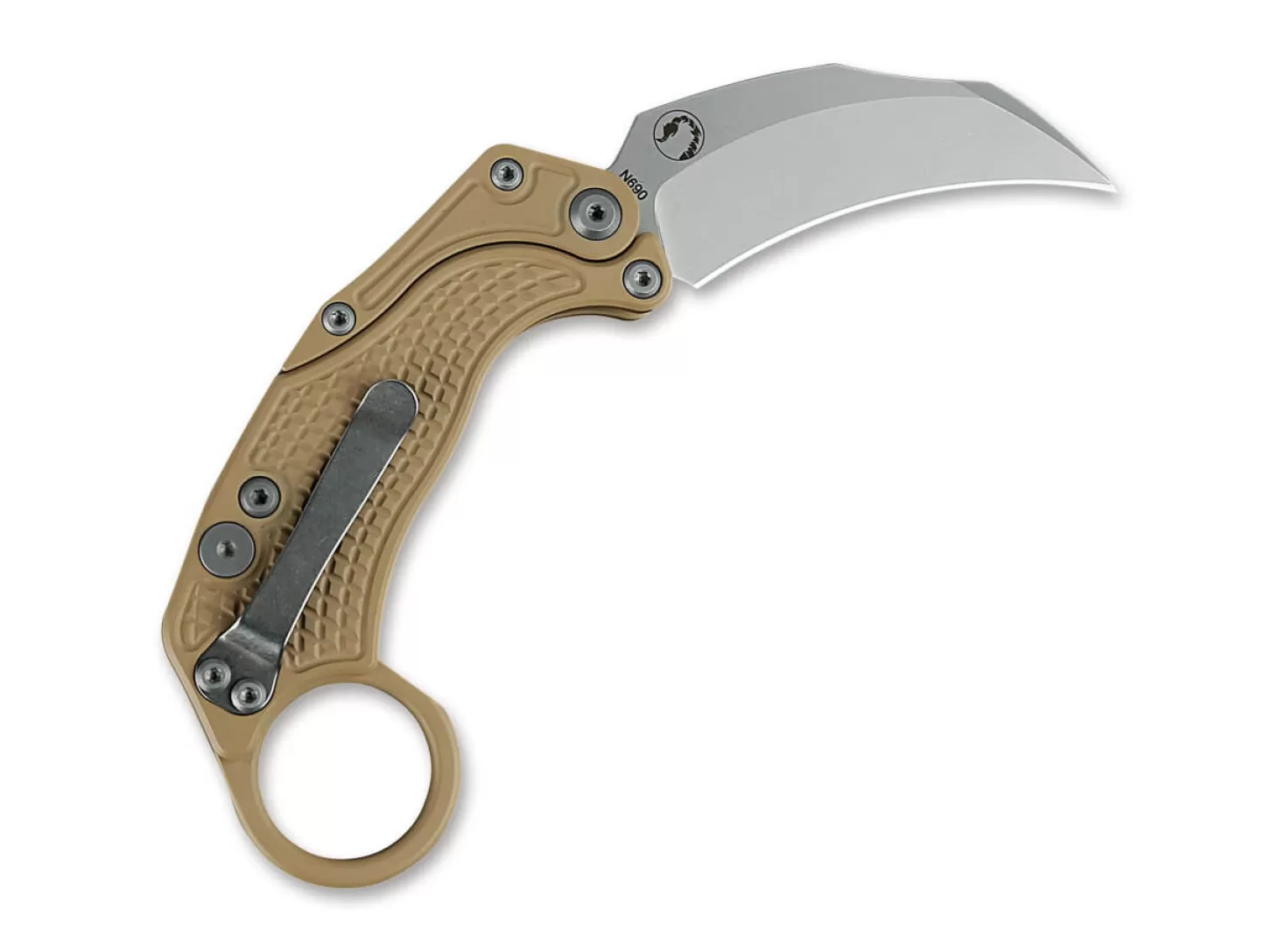 New EXO-K Ceramic Coated Tan Stonewashed Karambits