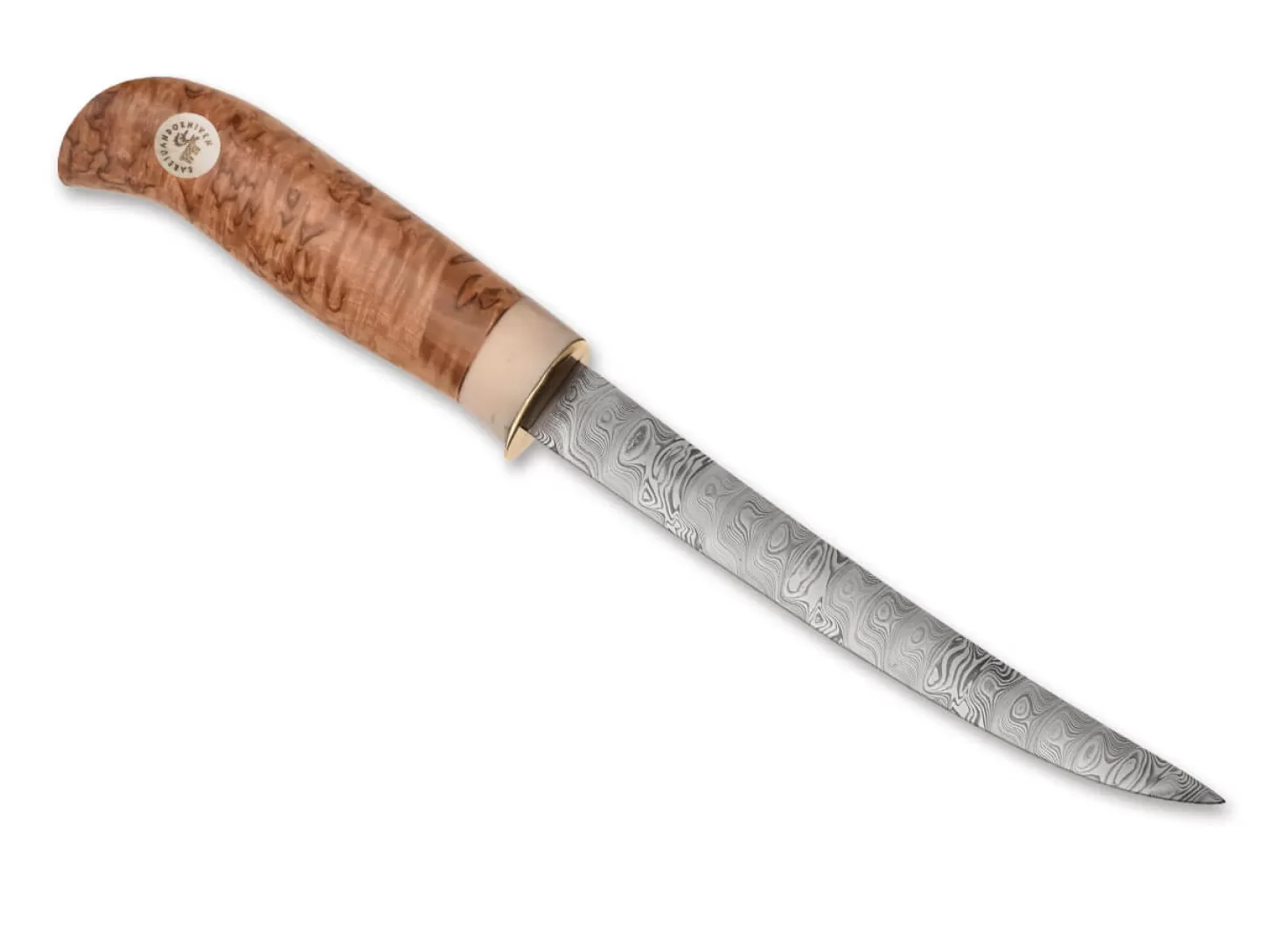 Online Fiskekniv Laxen 16 Damasteel Nordic Light Jagdmesser