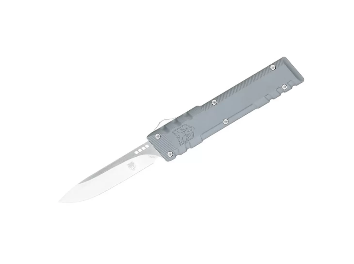 Online Gentlemen's Gen II Grey OTF Drop Not Serrated OTF-Messer