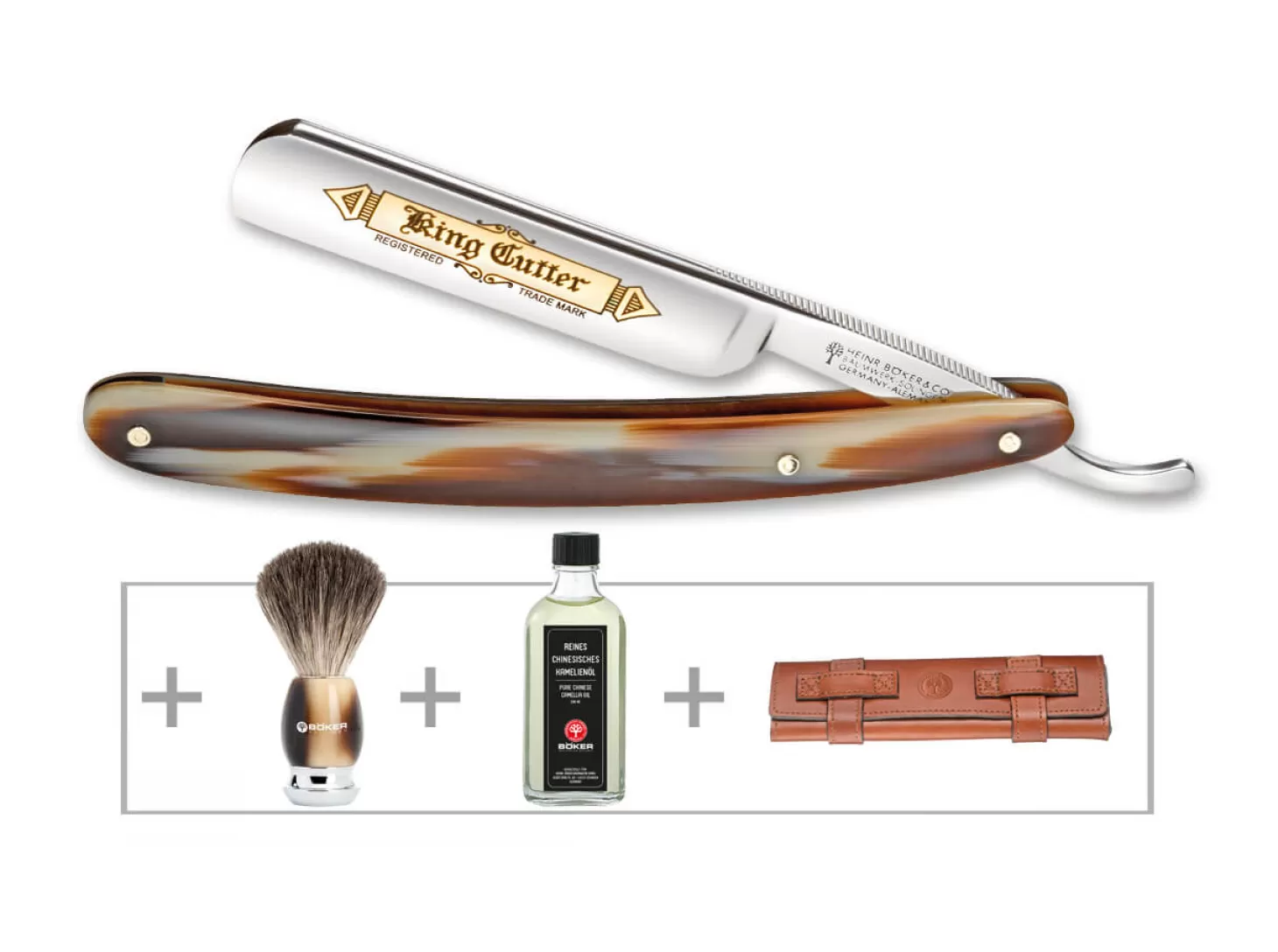 Hot Geschenkset Premium Horn 5/8" Rasiermesser