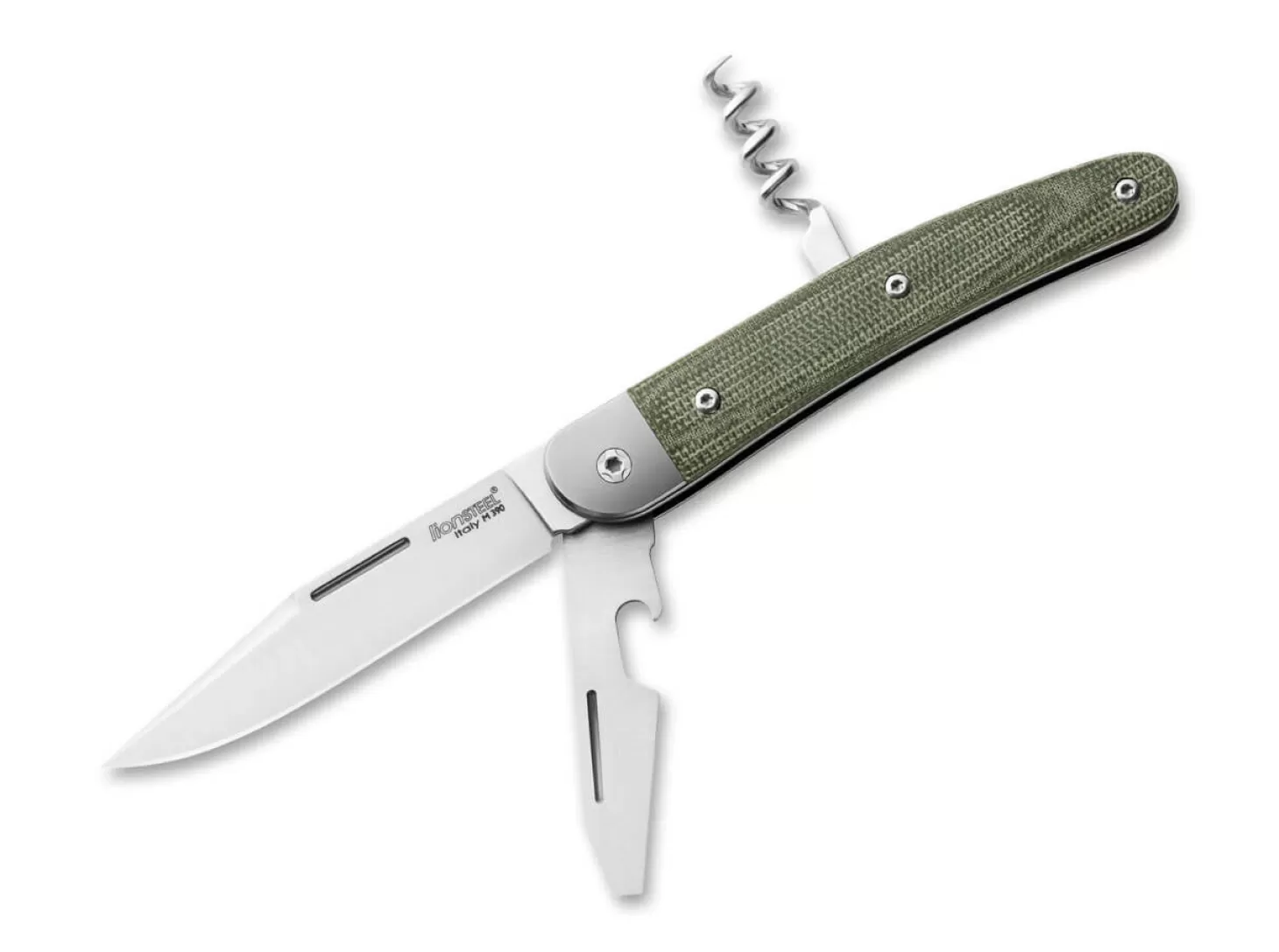 Online Jack Three Micarta Green Slipjoint-Messer