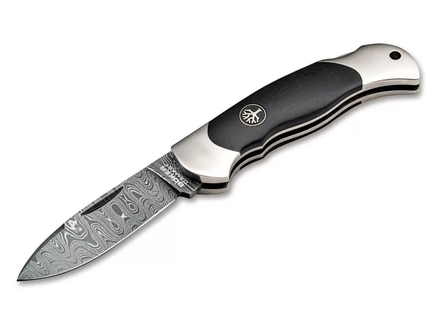 Store Junior Scout Spearpoint Hainbuche Damast Sammlermesser