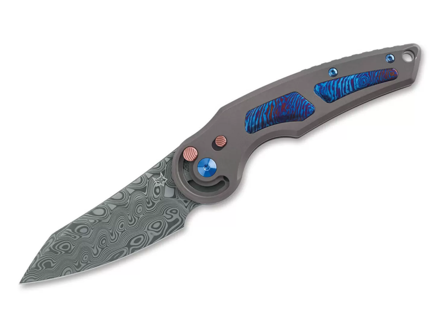Hot Jupiter Titanium Timascus Damascus Sammlermesser