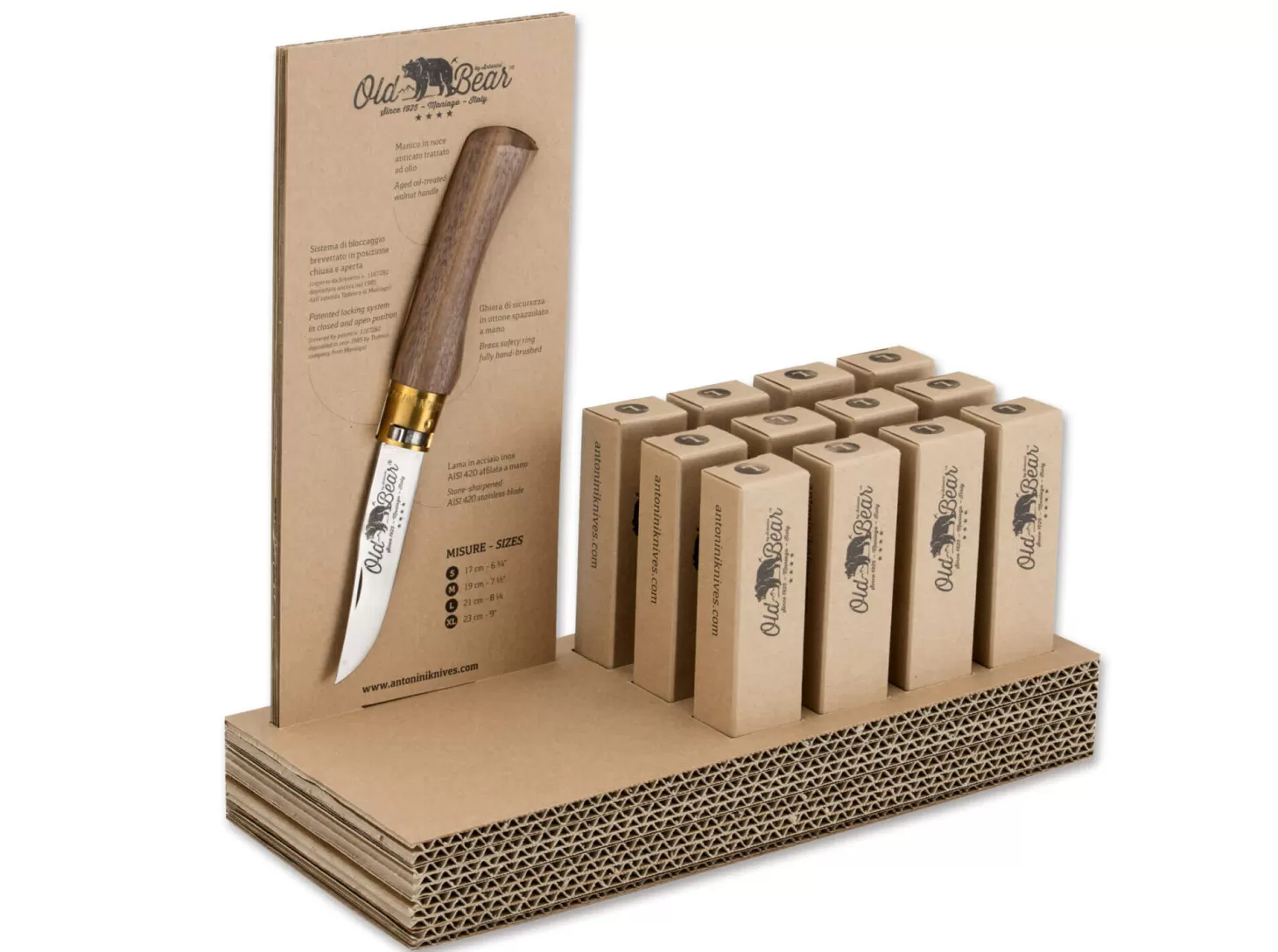Cheap L Walnuss Display Set Klassische Messer