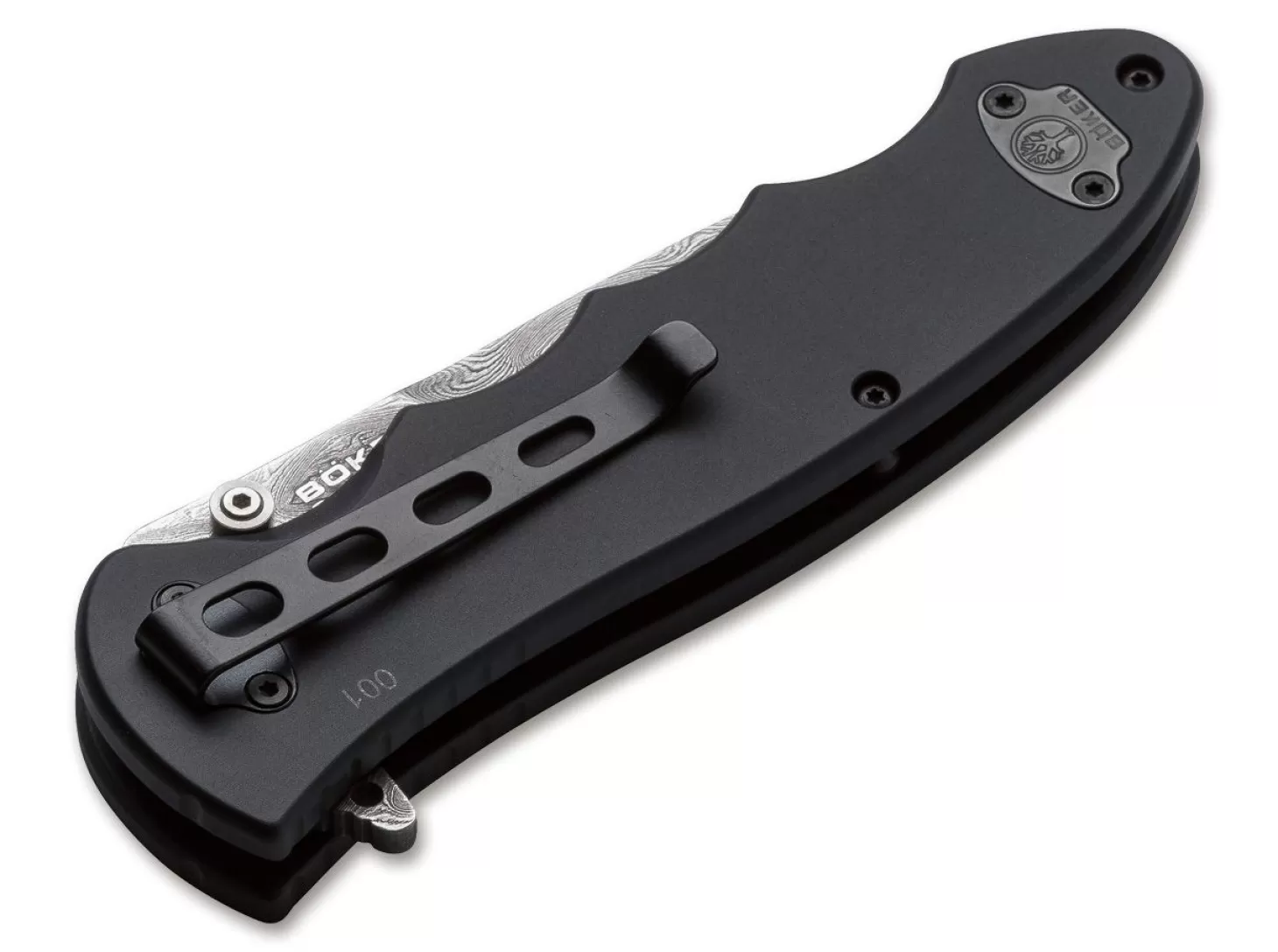 New Leopard-Damast III All Black Jagdmesser
