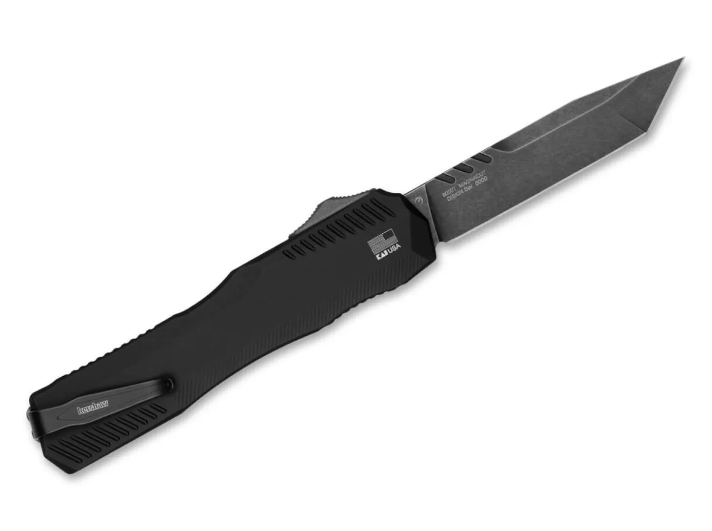 Cheap Livewire Aluminum MagnaCut Black Tanto OTF-Messer