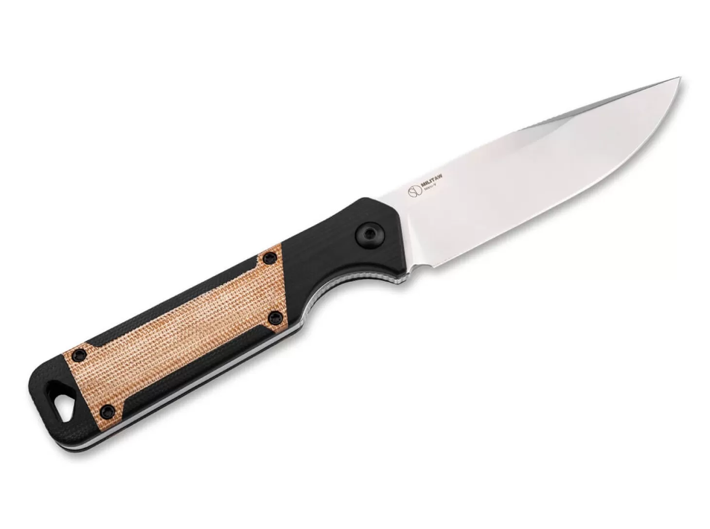 Outlet Militaw G10 Black Micarta Green EDC-Messer