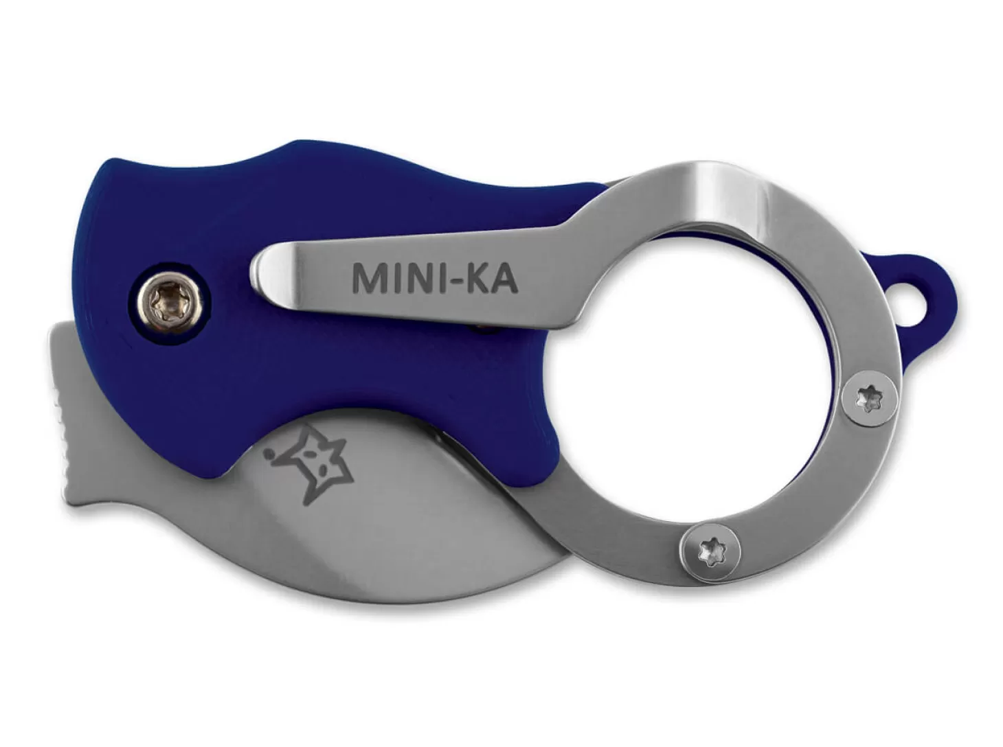 New Mini-Ka Blue Sandblasted Schlüsselbundmesser