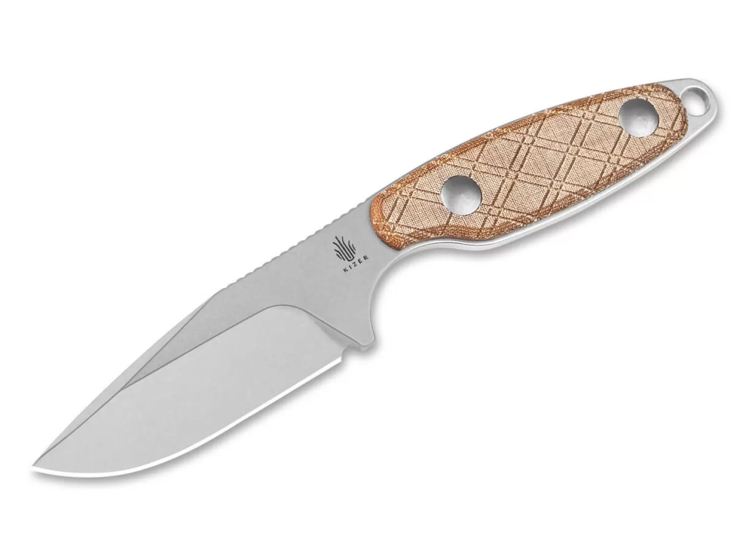 Online Muskrat 154CM Micarta Natural EDC-Messer