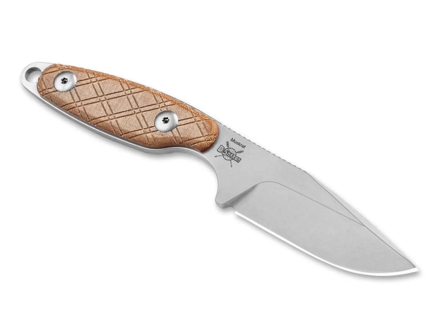 Online Muskrat 154CM Micarta Natural EDC-Messer