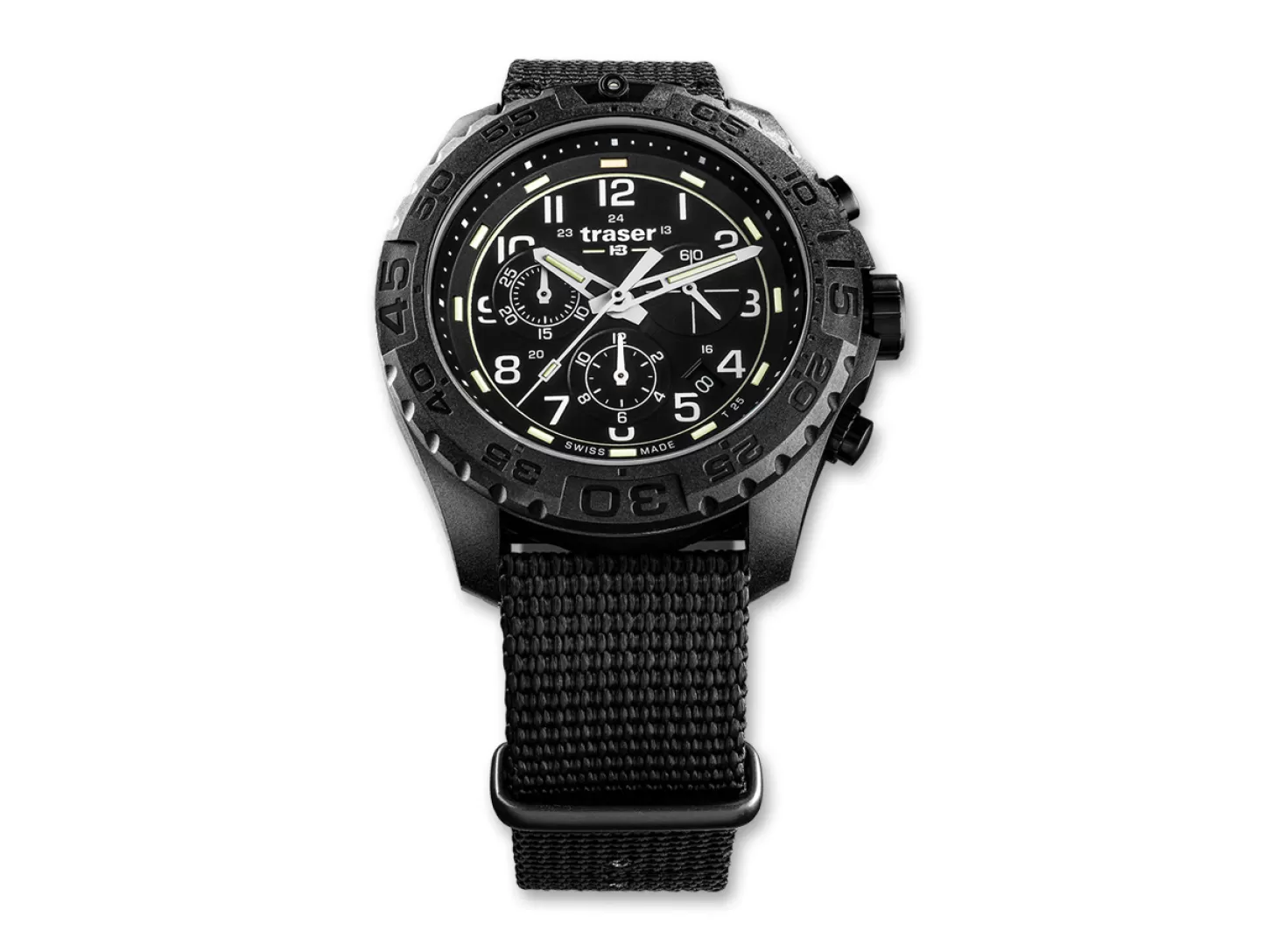 Flash Sale P96 OdP Evolution Chrono Black Nato Einsatzuhren