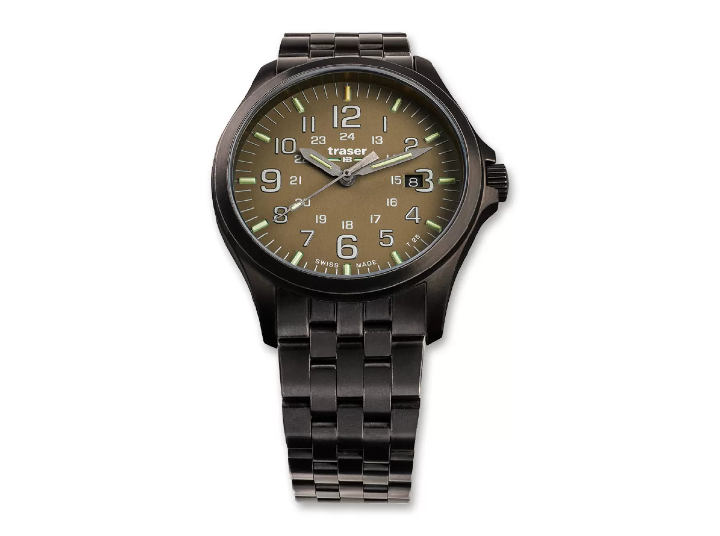 Flash Sale P67 Officer Pro Gunmetal Khaki Stahl Einsatzuhren