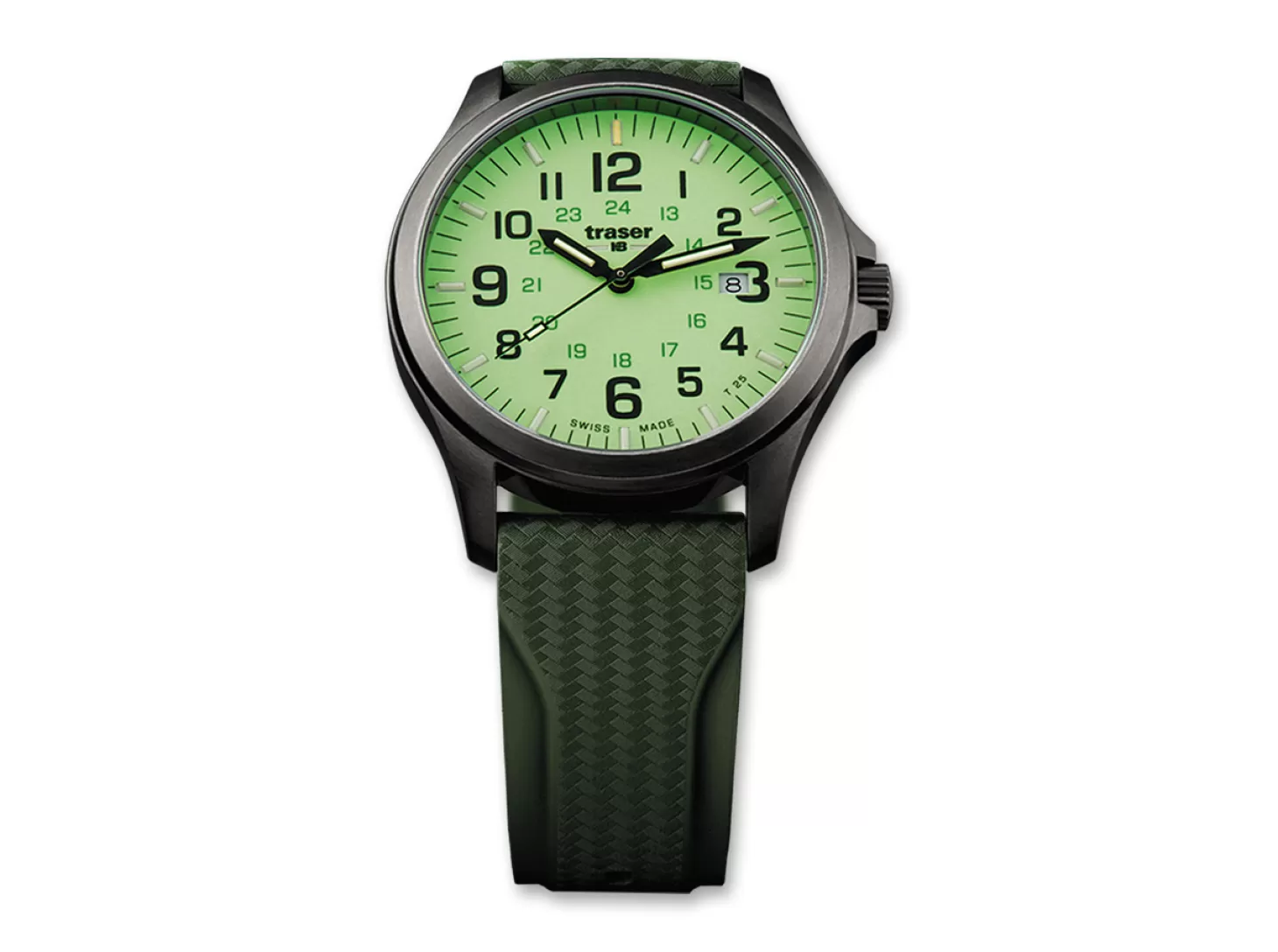 Hot P67 Officer Pro Gunmetal Lime Kautschuk Einsatzuhren