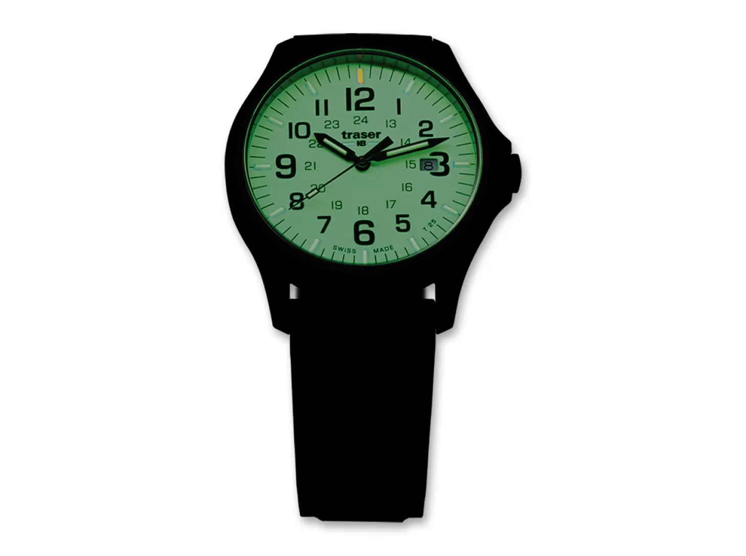 Hot P67 Officer Pro Gunmetal Lime Kautschuk Einsatzuhren