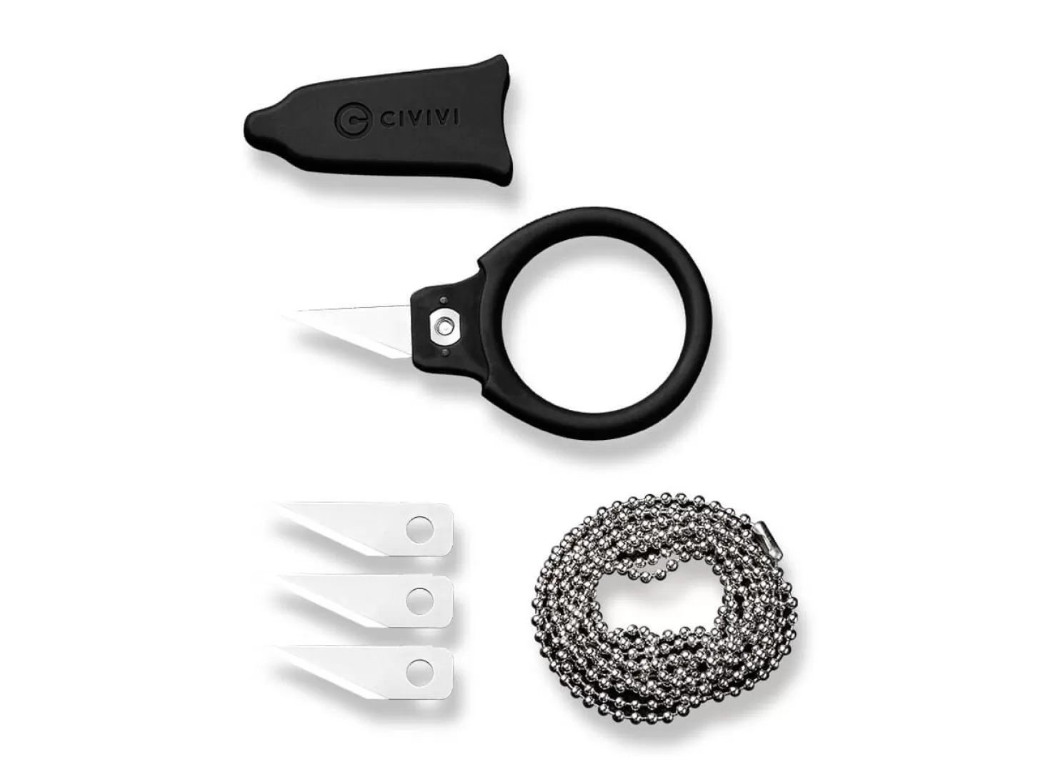 Hot Quick Snip ABS Rubber Black EDC-Messer