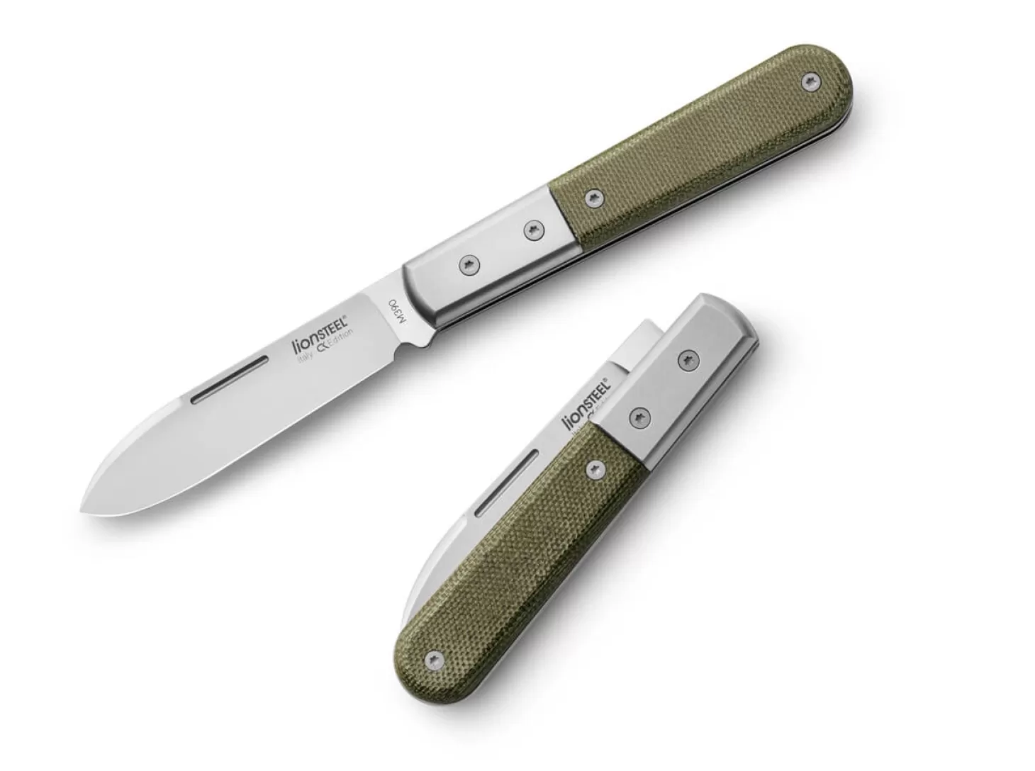 Shop Roundhead Barlow Canvas Micarta Green Slipjoint-Messer