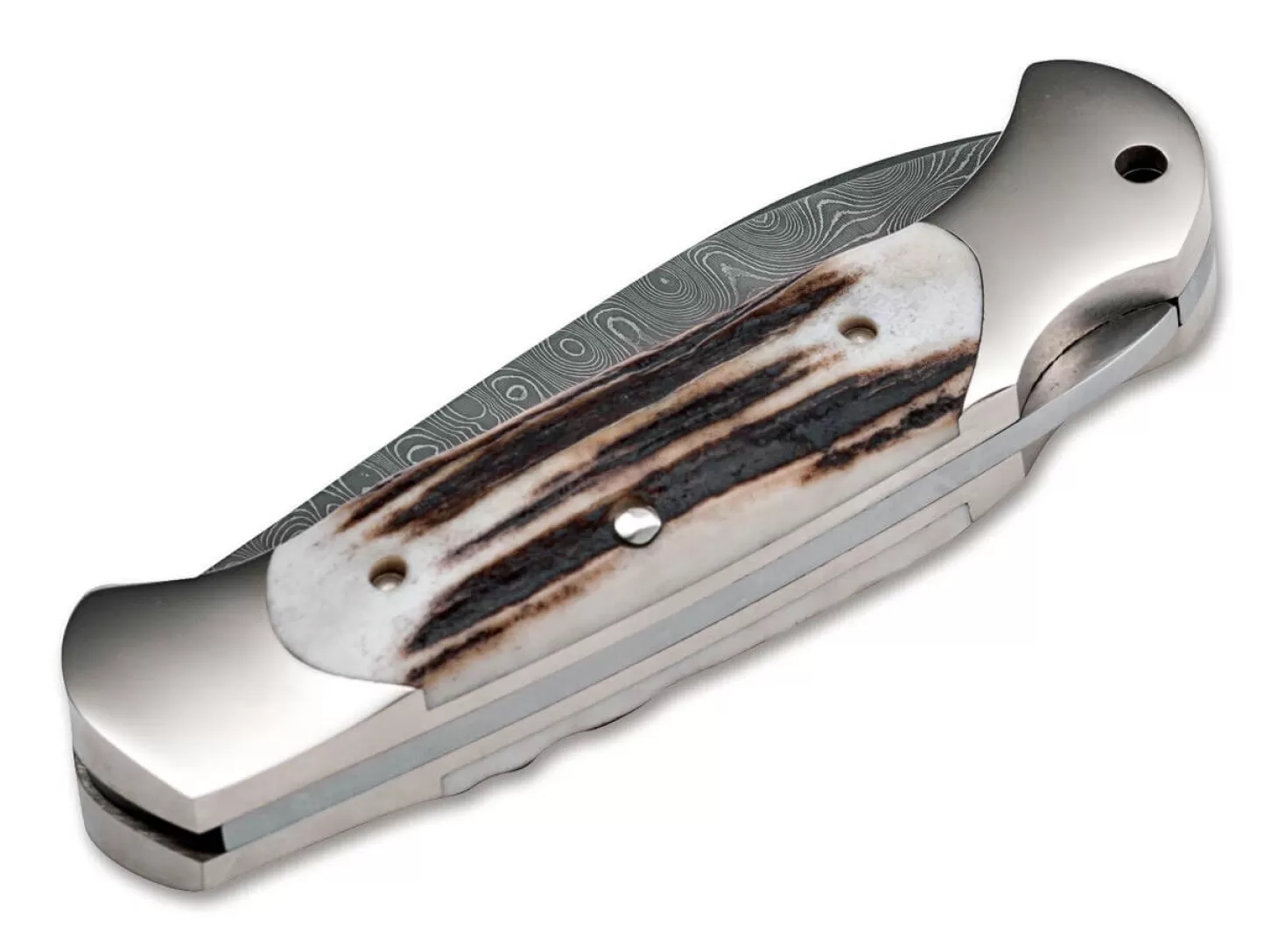 Online Scout Spearpoint Hirschhorn Damast Klassische Messer