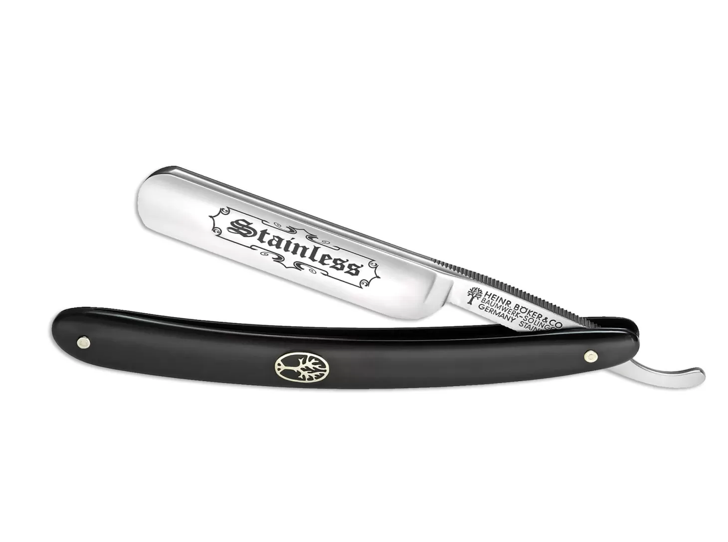 Hot Stainless Black 5/8" Rasiermesser