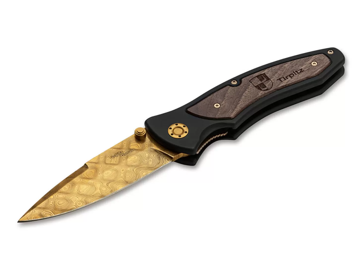 Best Sale Tirpitz-Damast Gold Sammlermesser