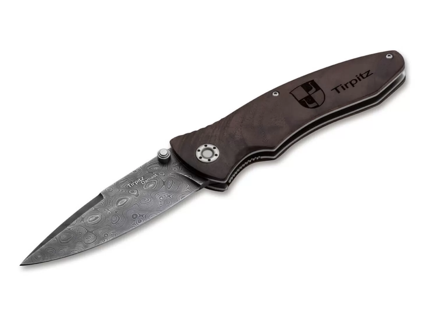 Outlet Tirpitz-Damast Wood Sammlermesser
