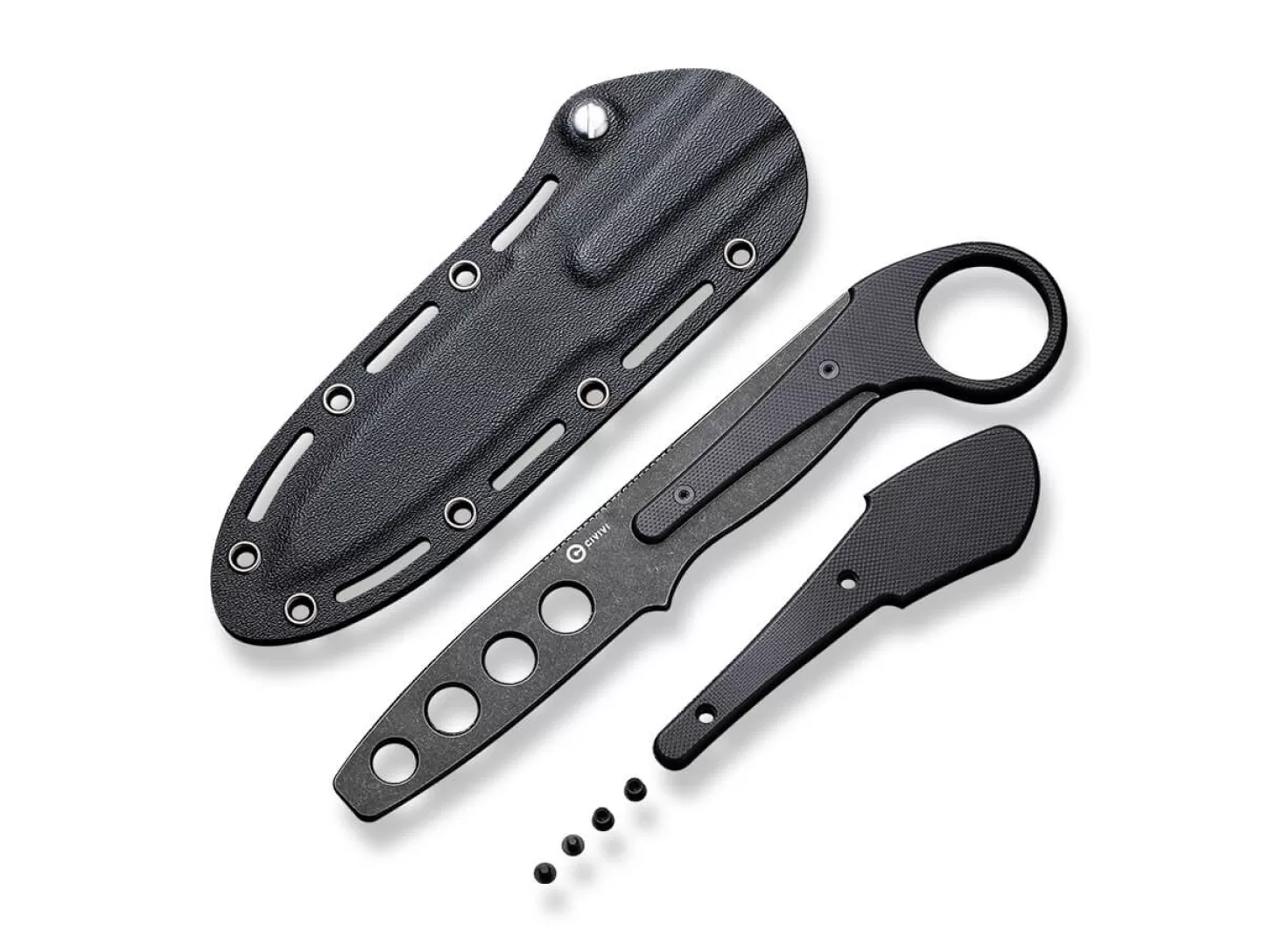 Hot Varius Trainer G10 All Black EDC-Messer