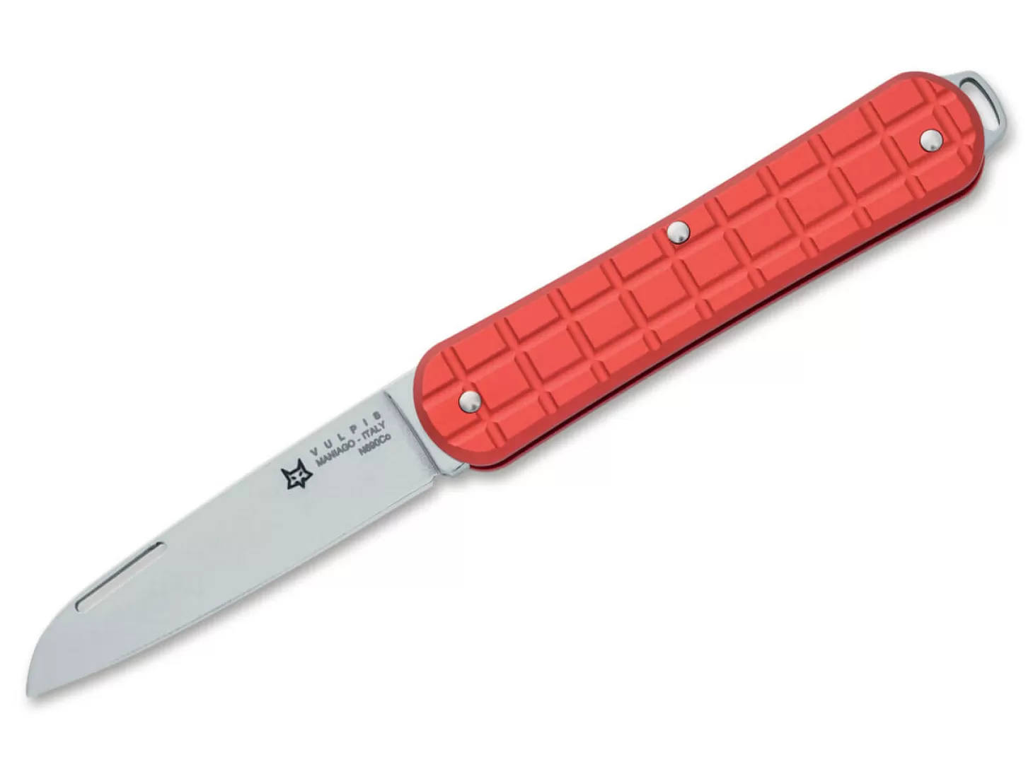 Discount Vulpis 130 Grenade Pattern Aluminum Red Slipjoint-Messer
